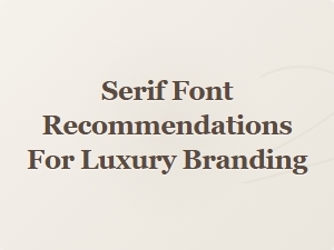 Elegant Serif Fonts for Upscale Brand Identity